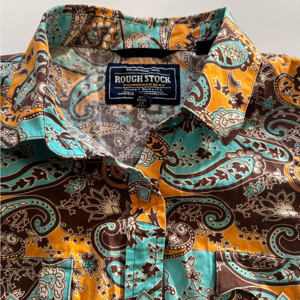 Paisley Button Down Shirt - Multicolor - Picture 7 of 9